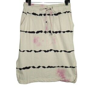 Rachel Zoe Women's Cream Multi Tie Dye Skirt, Pockets, Size Small